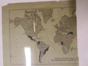 image early 20th century map of Presbyterian Mission Fields around the world
